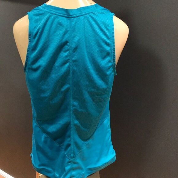 Nike turquoise vented V neck top, medium - Picture 4 of 5